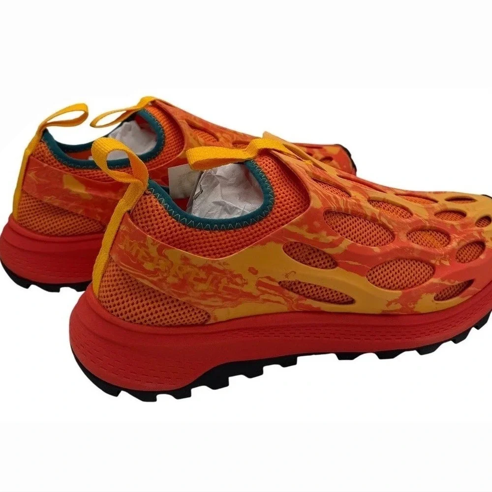 Merrell Hydro Runner Mens 9.5 Orange Yellow Marbled Slip On‎ Sneakers J067029